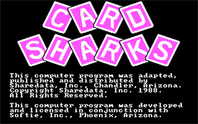 Card Sharks - Screenshot - Game Title Image