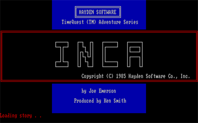 Inca (1985) - Screenshot - Game Title Image