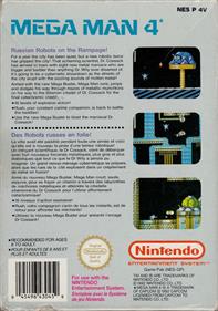 Mega Man 4 - Box - Back Image