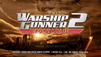 Warship Gunner 2 Portable - Screenshot - Game Title Image