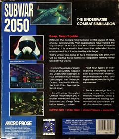 Subwar 2050 - Box - Back Image
