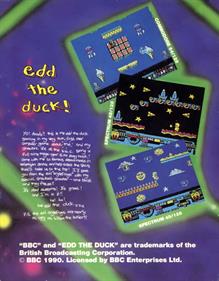 Edd the Duck! - Box - Back Image
