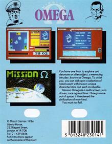 Mission Omega  - Box - Back Image