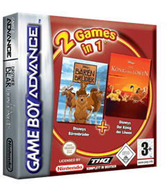 2 Games in 1: Brother Bear + The Lion King - Box - 3D Image