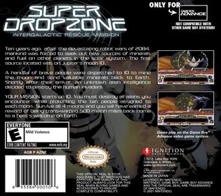 Super Dropzone: Intergalactic Rescue Mission - Box - Back Image