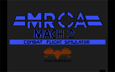 MRCA Mach 2 Combat Flight Simulator - Screenshot - Game Title Image