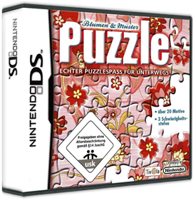 Blumen & Muster Puzzle: Echter Puzzlespass fuer Unterwegs - Box - 3D Image