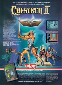 Questron II: A Fantasy Adventure Game - Advertisement Flyer - Front Image