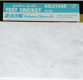 Graham Gooch's Test Cricket - Disc Image