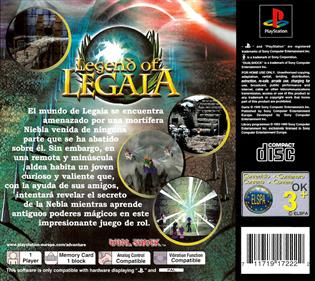 Legend of Legaia - Box - Back Image