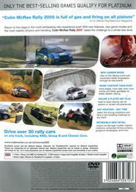 Colin McRae Rally 2005 - Box - Back Image
