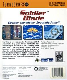 Soldier Blade - Box - Back Image