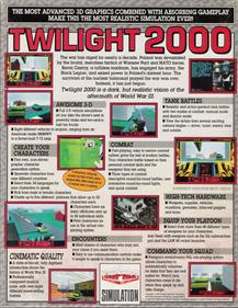 Twilight: 2000 - Box - Back Image
