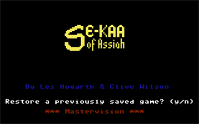 Se-Kaa of Assiah - Screenshot - Game Title Image