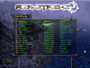 AirStrike 2 - Screenshot - High Scores Image