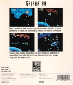 Galaga '90 - Box - Back Image