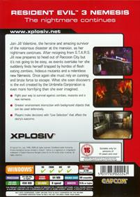 Resident Evil 3: Nemesis - Box - Back Image