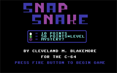 Snap Snake - Screenshot - Game Title Image