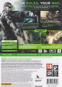 Tom Clancy's Splinter Cell: Blacklist - Box - Back Image