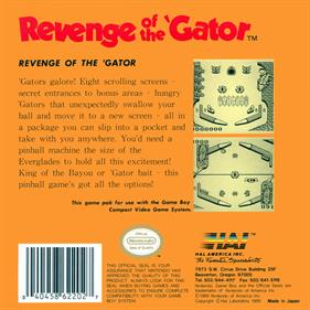 Revenge of the 'Gator - Box - Back Image