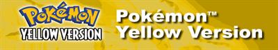 Pokémon Yellow Version: Special Pikachu Edition - Banner Image