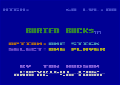 Buried Bucks - Screenshot - Game Select Image