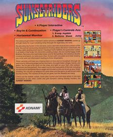 Sunset Riders - Advertisement Flyer - Back