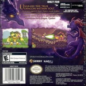 The Legend of Spyro: A New Beginning - Box - Back Image