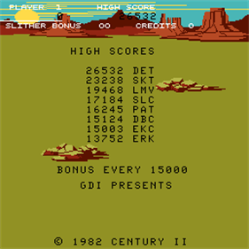 Slither - Screenshot - High Scores Image