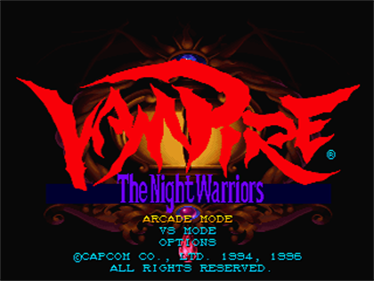 Darkstalkers: The Night Warriors - Screenshot - Game Title Image
