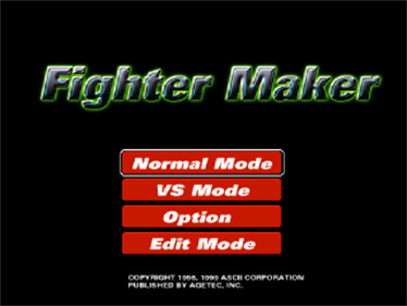 Fighter Maker - Screenshot - Game Title Image