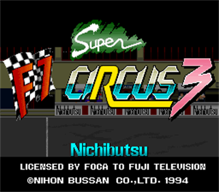 Super F1 Circus 3 - Screenshot - Game Title Image