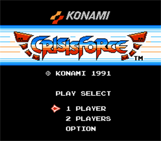 Crisis Force - Screenshot - Game Title Image