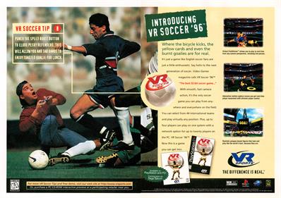 VR Soccer '96 - Advertisement Flyer - Front Image