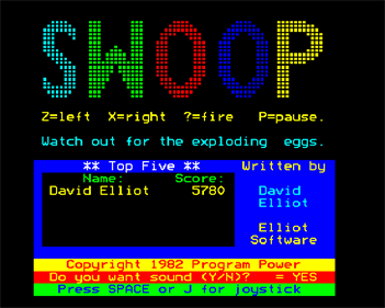 Swoop - Screenshot - Game Title Image