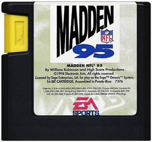 Madden NFL 95 - Cart - Front Image