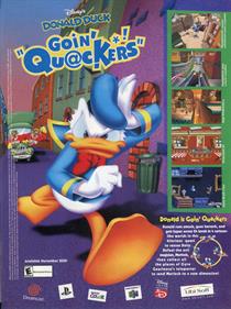 Disney's Donald Duck: Goin' Quackers - Advertisement Flyer - Front Image