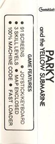 Parky and the Yellow Submarine	 - Box - Back Image