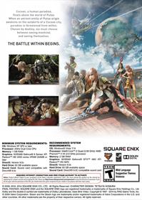 Final Fantasy XIII - Fanart - Box - Back