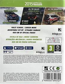 WRC 5 FIA World Rally Championship - Box - Back Image