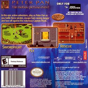Peter Pan: The Motion Picture Event - Box - Back Image