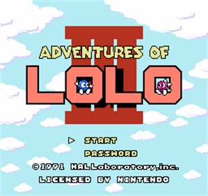 Adventures of Lolo 3 - Screenshot - Game Title Image