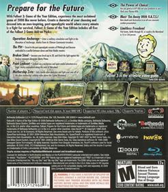 Fallout 3: Game of the Year Edition - Box - Back Image