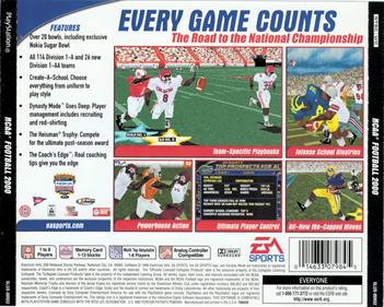 NCAA Football 2000 - Box - Back Image