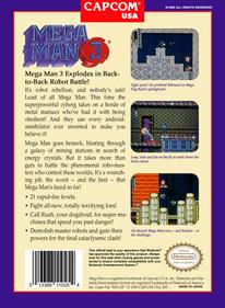 Mega Man 3 - Box - Back Image