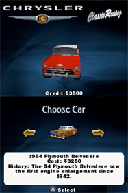 Chrysler Classic Racing - Screenshot - Game Title Image