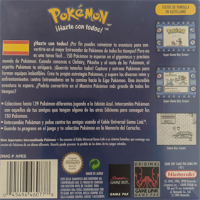 Pokémon Blue Version - Box - Back Image