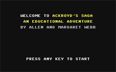 Ackroyd's Saga - Screenshot - Game Title Image