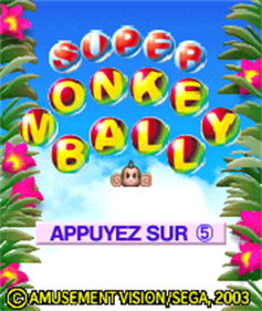Super Monkey Ball - Screenshot - Game Title Image