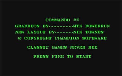 Commando 95 - Screenshot - Game Title Image